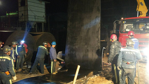 施工現場的別樣春天