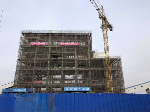 陜煤建設(shè)韓城分公司土建九項(xiàng)目部紅柳林選煤廠(chǎng)2#篩分破碎車(chē)間喜獲封頂