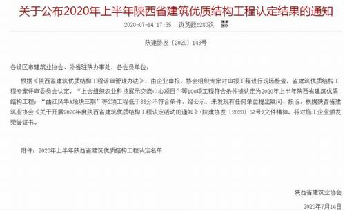 陜煤建設銅煤公司承建的天籟小區5#樓及地下室工程順利榮獲陜西省“優質結構工程”稱號