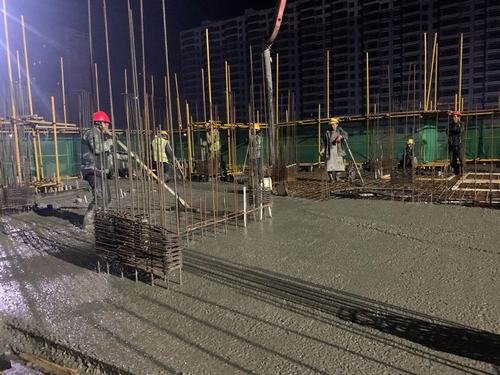 陜煤建設銅煤公司第一項目部金地華府項目大干熱潮迎風起，攻堅克難戰(zhàn)鼓擂