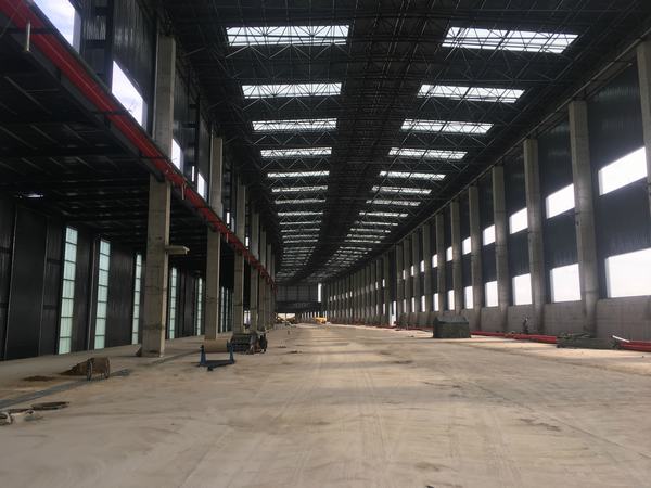 陜煤建設韓城分公司郭家灣集運站儲煤棚工程1#、2#儲煤棚主體結構工程順利完工