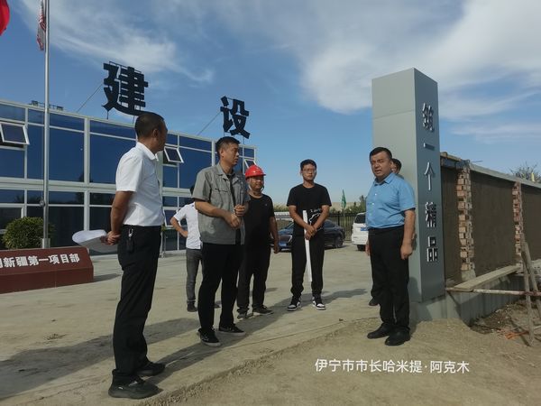 伊寧市委副書記、政府黨組書記、市長哈米提?阿克木蒞臨陜煤建設(shè)天工公司承建的煤炭儲(chǔ)運(yùn)中心基地建設(shè)項(xiàng)目檢查指導(dǎo)工作